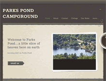 Tablet Screenshot of parkspondcampground.com